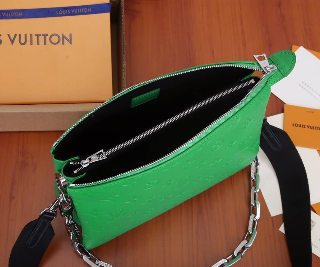 L0vis Vvtt0n Coussin PM Monogram Embossed Replica Crossbody Bag Green M57790