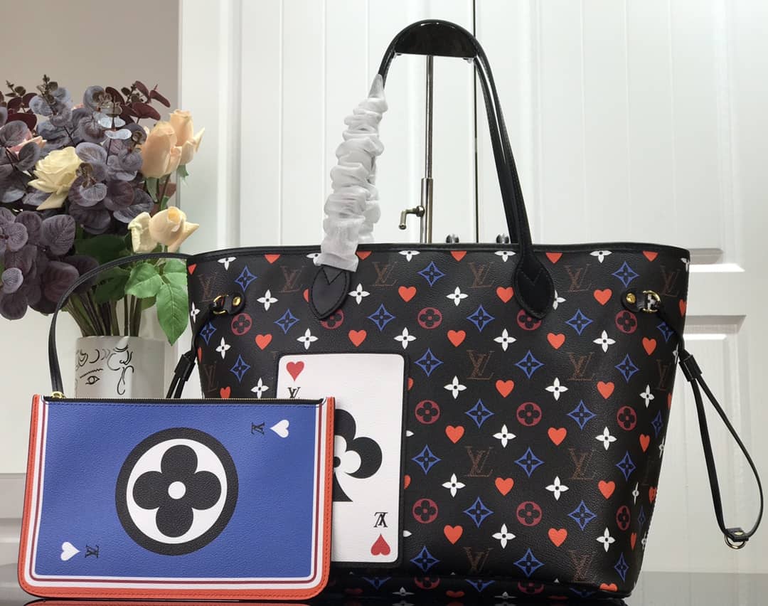 L0vis Vvtt0n Game On Neverfull MM Tote Replica Black M57462