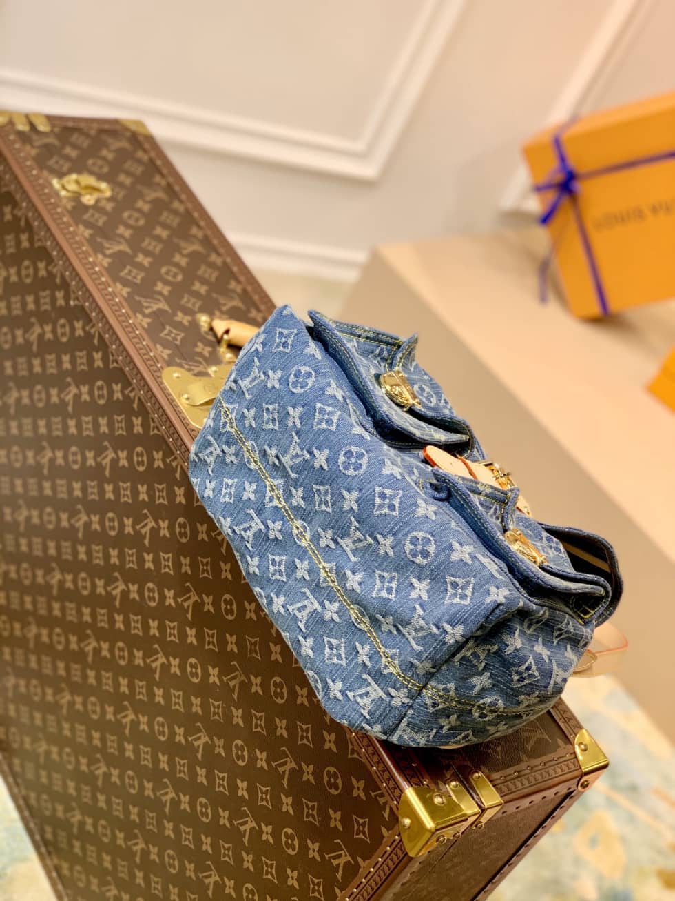 L0vis Vvtt0n Monogram Denim M44460 Replica Backpack