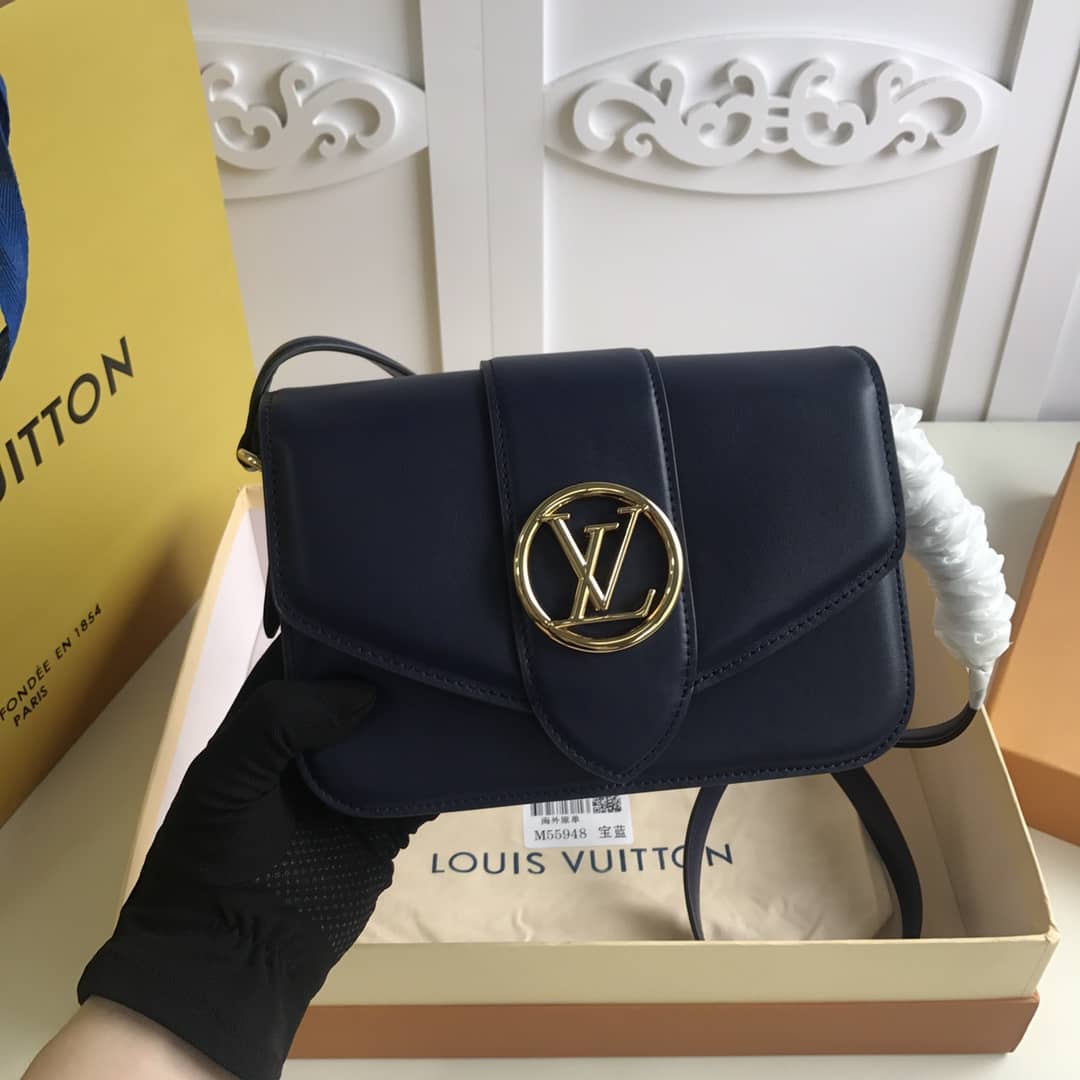 L0vis Vvtt0n Pont9 Neuf Leather Replica Shoulder Bag Blue M55948