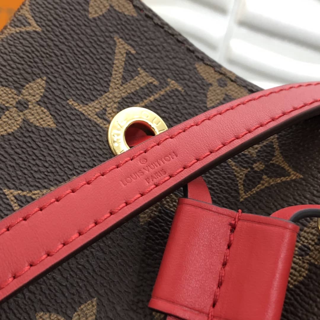 L0vis Vvtt0n Noe Monogram Canvas Replica Bucket Bag Red