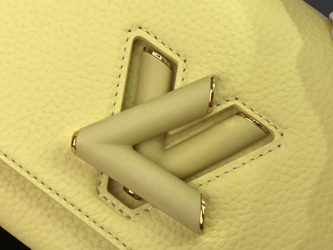 L0vis Vvtt0n Replica Bags Twist PM Pondichery Taurillon Replica Leather Bag Yellow M58691