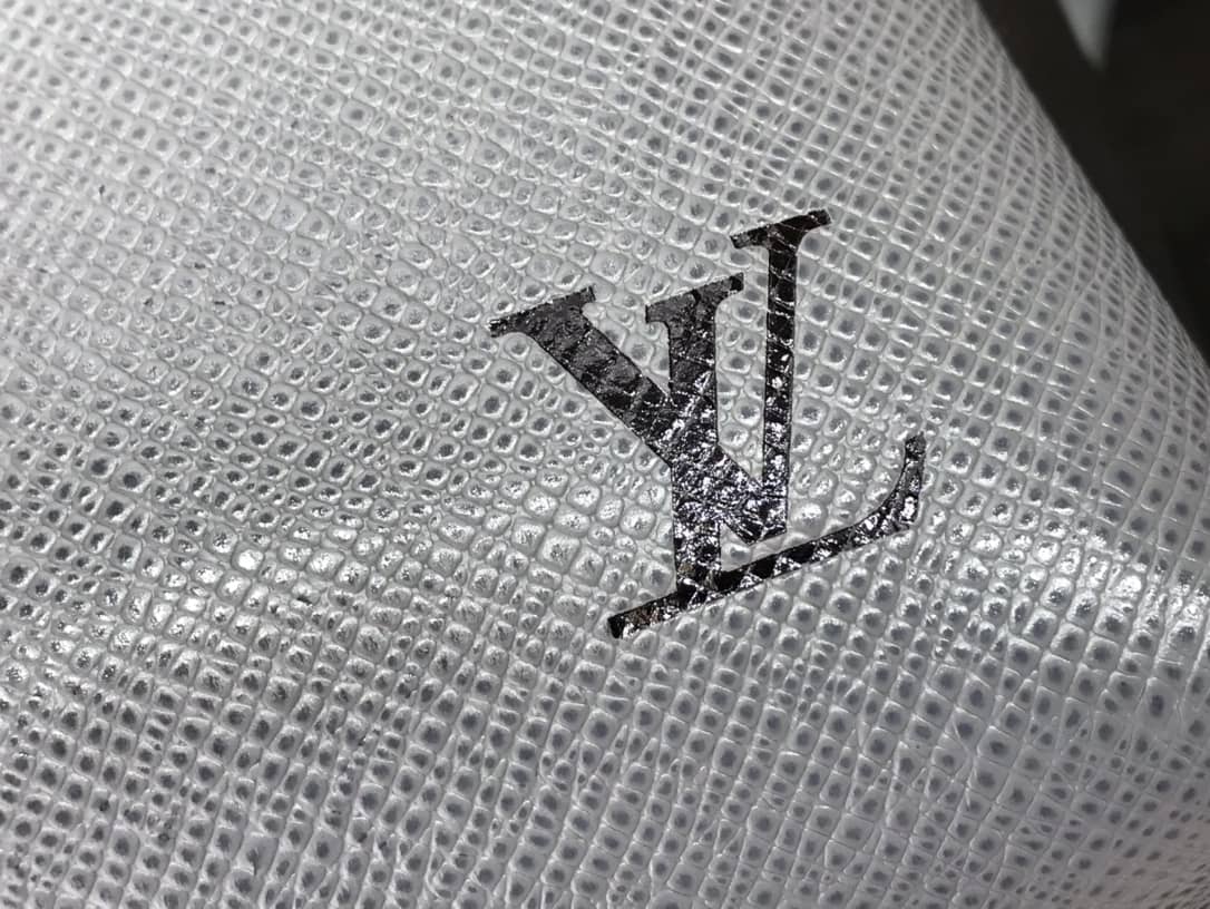 LV Backpack Replica Taiga Leather Discovery M30728 Black Gray