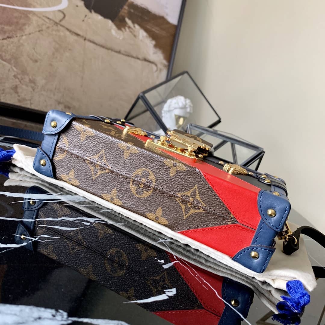 L0vis Vvtt0n Petite Malle Diagonal Stripes Monogram Canvas Replica Trunk M55437