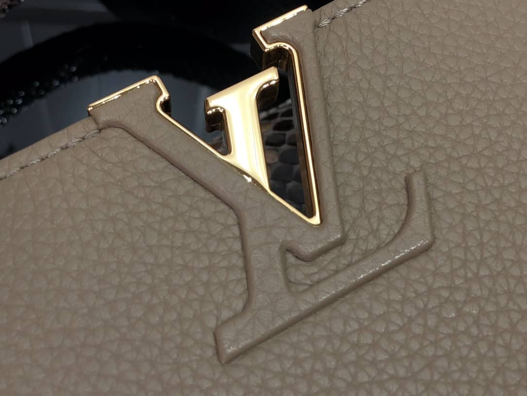 L0vis Vvtt0n Capucines Embroidery Replica Bag Gray M48865