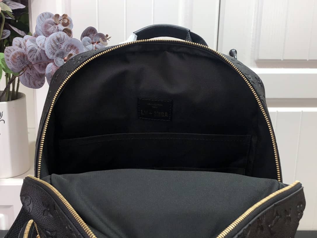 LV Backpack Replica x NBA Basket Grain Leather Monogram Black M57972