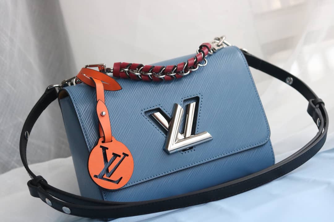 LV Tote Dupe Twist MM Crossbody Bag Replica Blue M50305