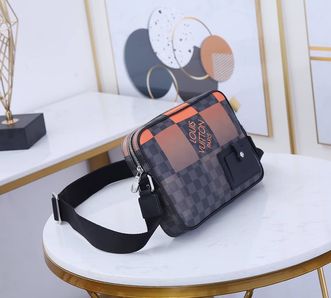 L0vis Vvtt0n Alpha Damier Graphite Giant Messenger Bag Replica Orange N40408