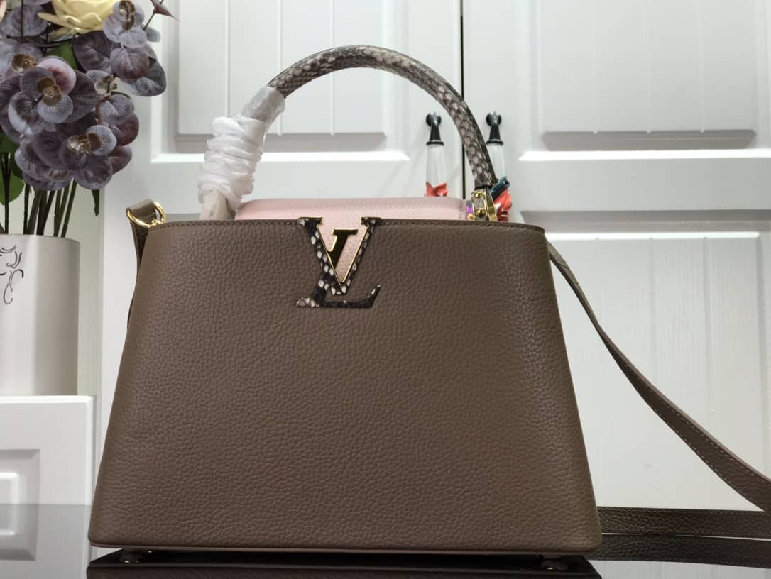 L0vis Vvtt0n Capucines Taurillon Leather PM Tote Replica N92800