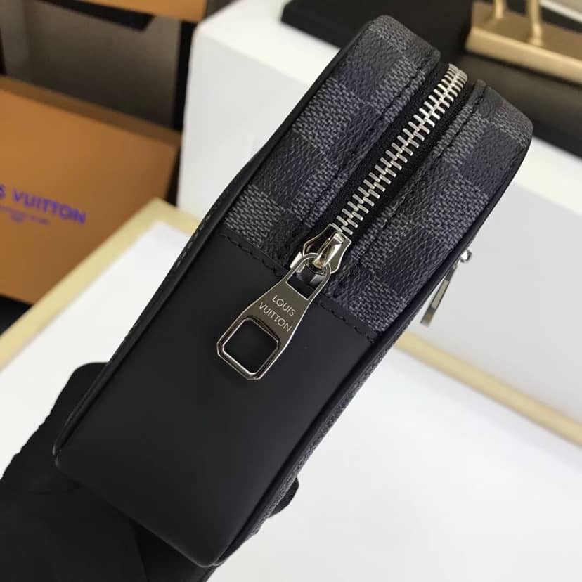 L0vis Vvtt0n Damier Graphite Pochette Kasai Clutch Replica Black N41664