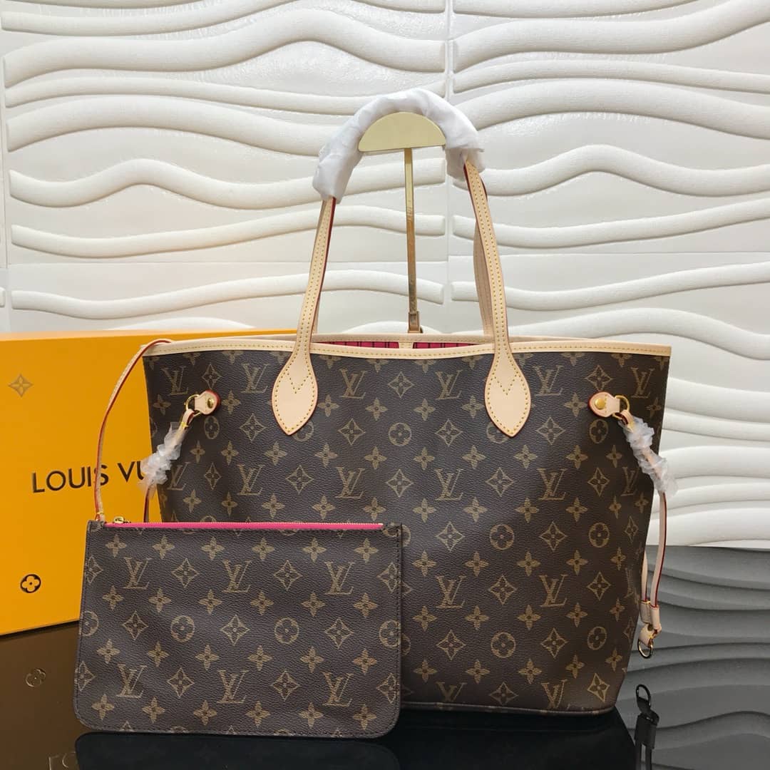 L0vis Vvtt0n Monogram Neverfull MM Bag Replica Pink M40995