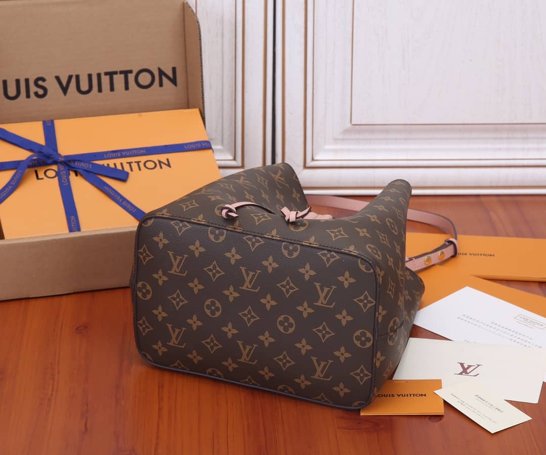 L0vis Vvtt0n Neo Noe Monogram Replica Drawstring Bag Pink M44022