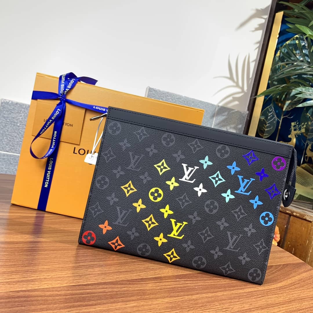 L0vis Vvtt0n Monogram Eclipse Canvas Replica Pochette Voyage MM Black M61692