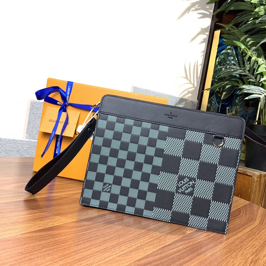 L0vis Vvtt0n Standing Pouch Damier Infini Replica Green N60448