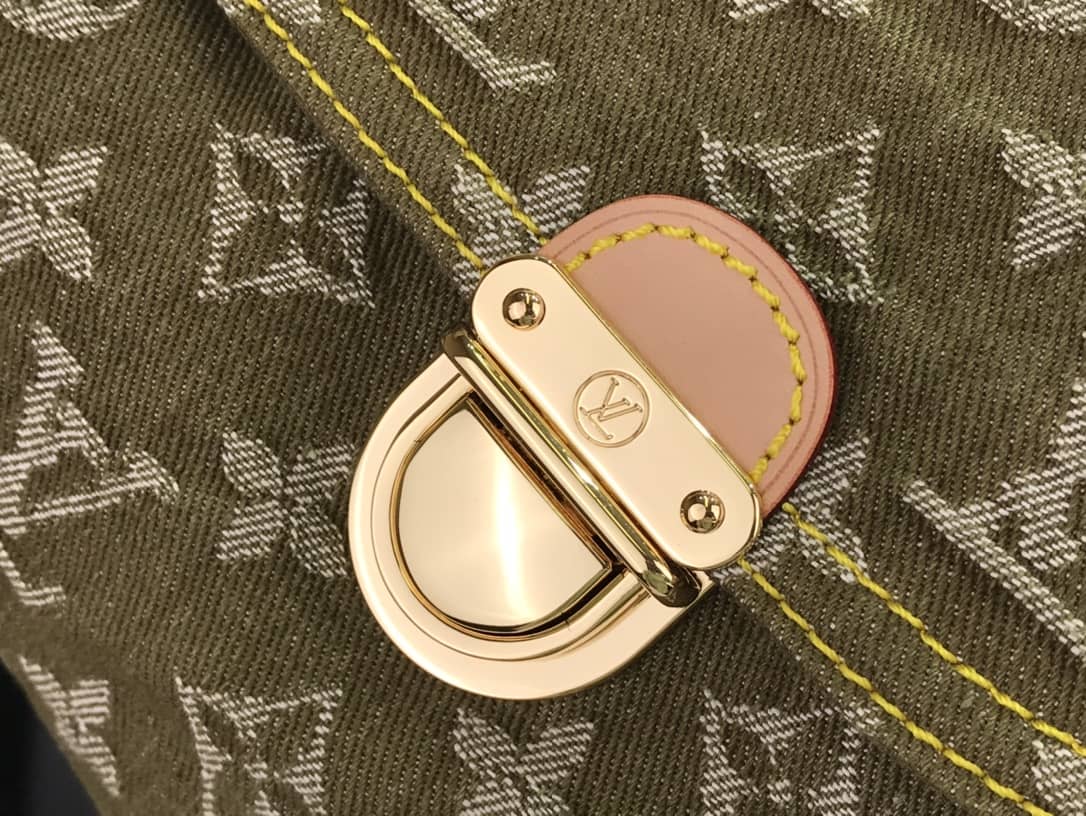 L0vis Vvtt0n Monogram Denim Mini Pleaty Replica Shoulder Bag Green M95050