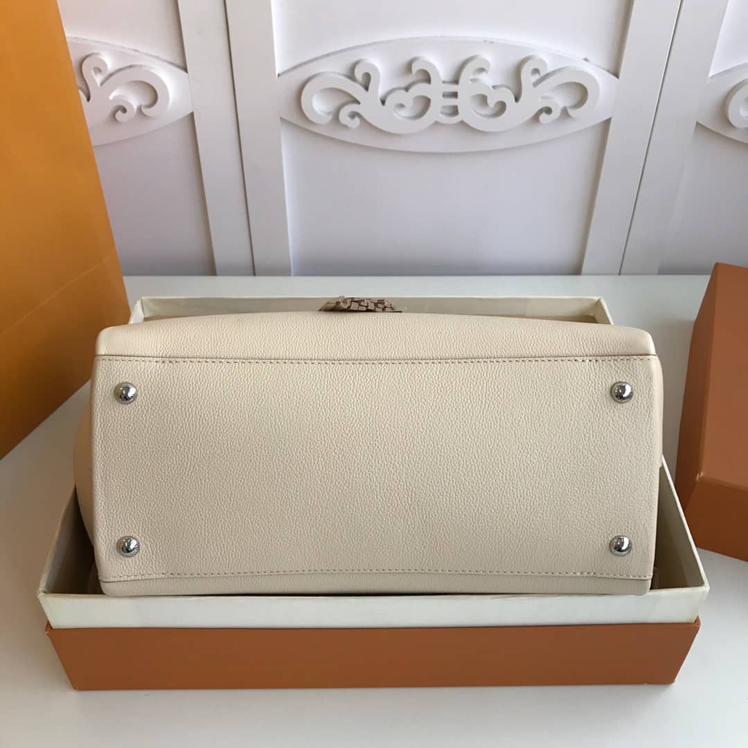 L0vis Vvtt0n Lockmeto Leather Tote Replica White M54569