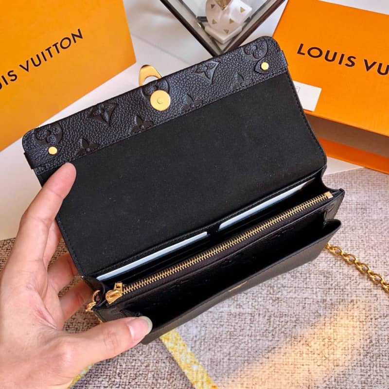 L0vis Vvtt0n Monogram Empreinte Vavin Chain Long Wallet Replica Black M67839