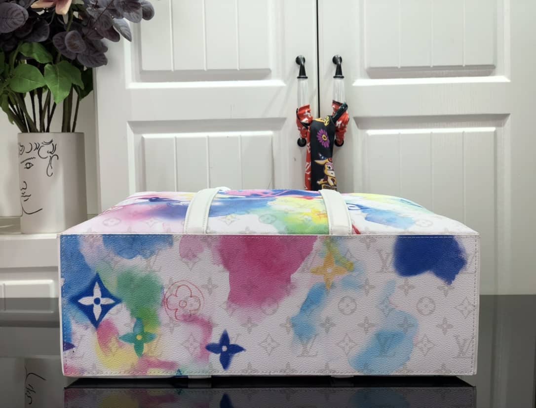 L0vis Vvtt0n Weekend GM Watercolor Monogram Tote Replica Blue M45754
