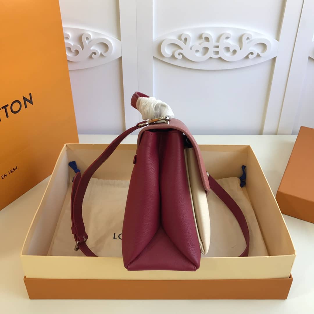 L0vis Vvtt0n MyLockMe 2way Leather Grain Replica Satchel Red M54849