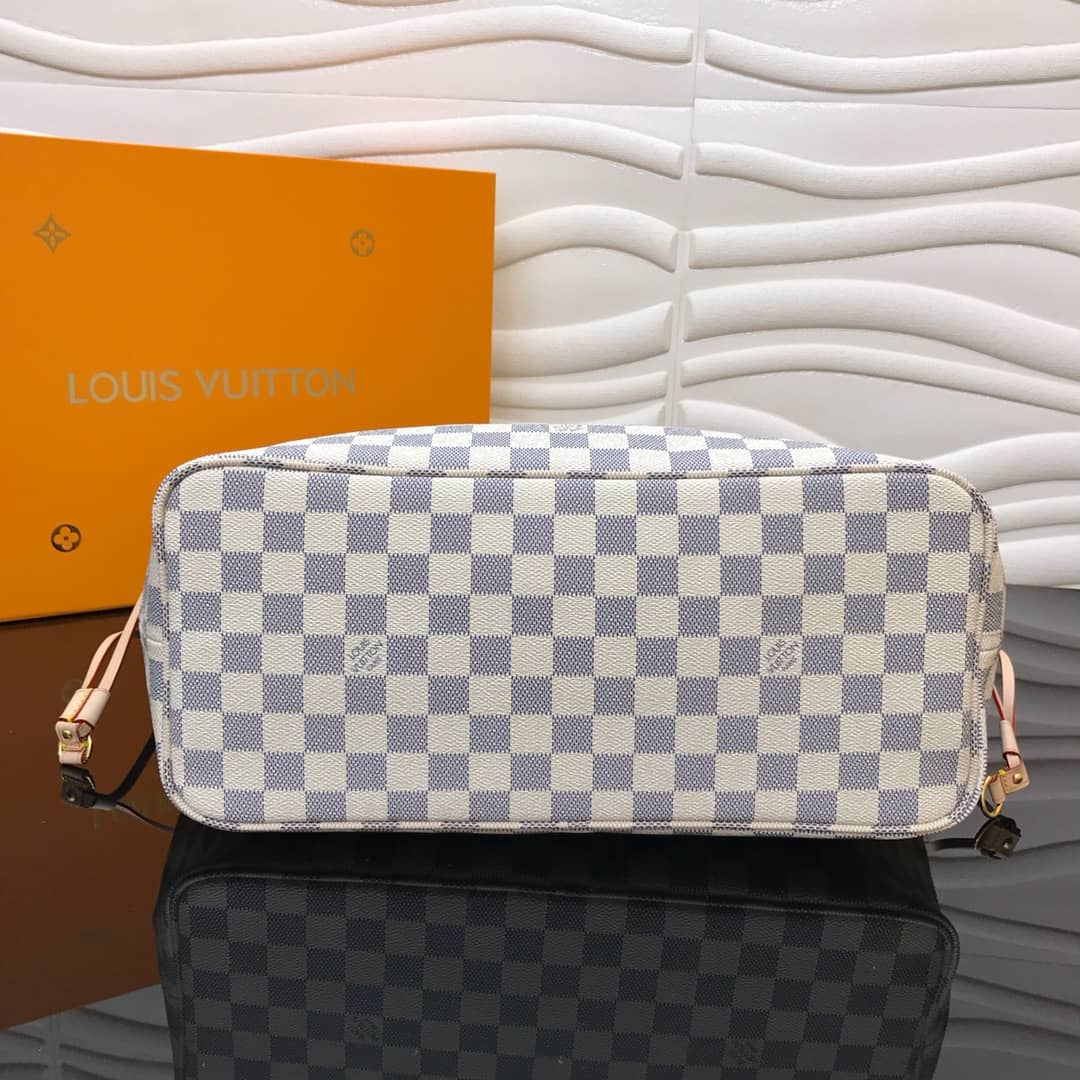 L0vis Vvtt0n Neverfull MM Damier Azur Bag Replica White N40995