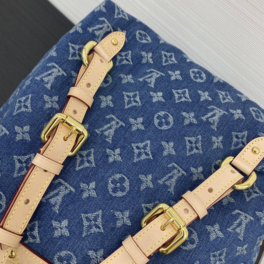 LV Backpack Replica Sac A Dos GM Blue Denim M95056