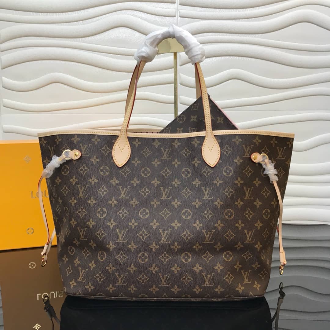 L0vis Vvtt0n Neverfull Dupe Monogram GM Shoulder Bag Replica Pink M40990