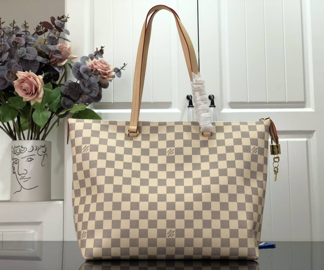 L0vis Vvtt0n Damier Azur Canvas Lena MM Replica Handbag N44040