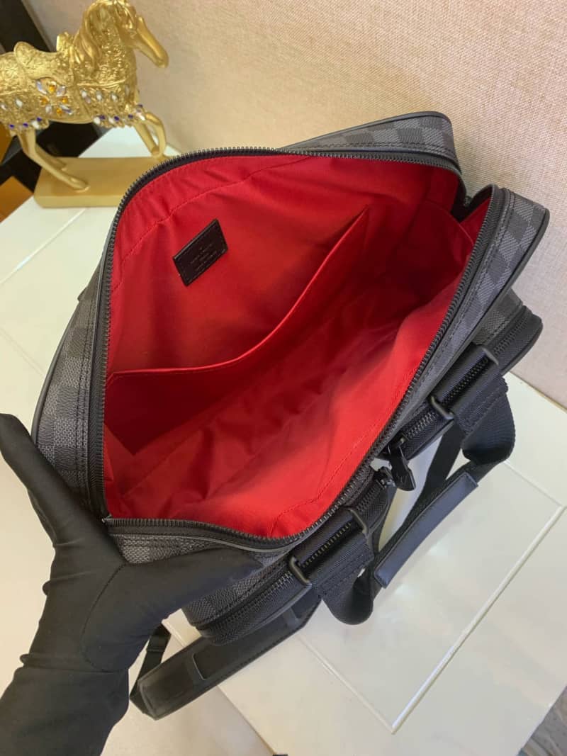 L0vis Vvtt0n Damier Graphite Coated Canvas Utility Business Bag Replica N40278