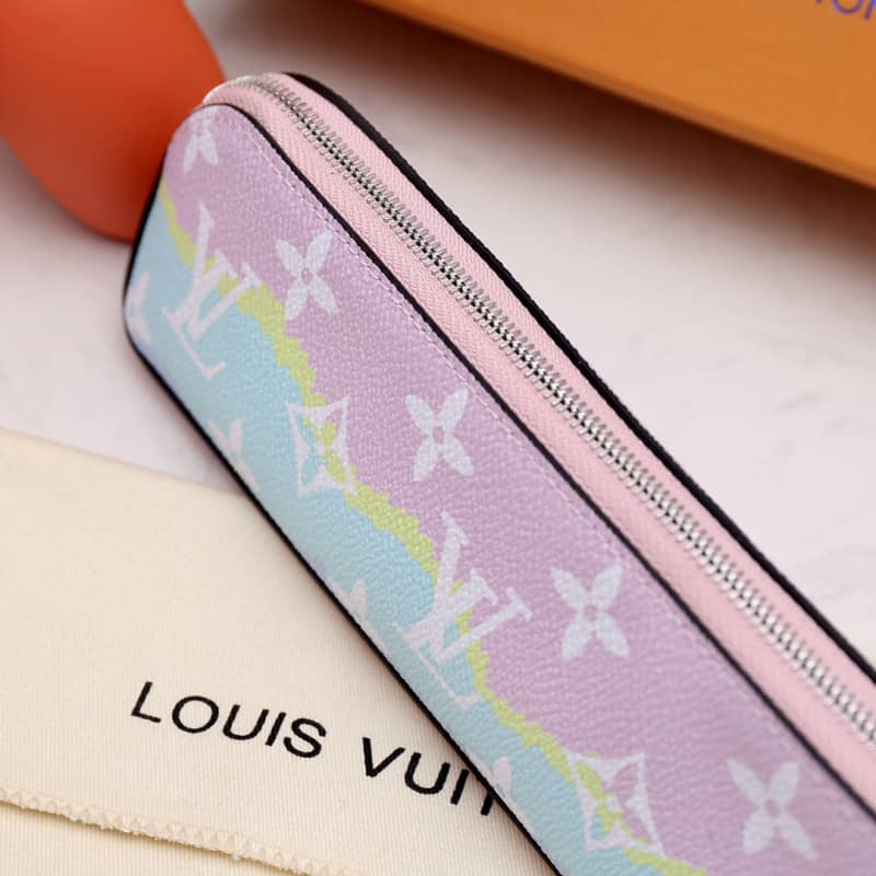 L0vis Vvtt0n Pencil Pouch Elizabeth Monogram Canvas Replica Blue GI0009