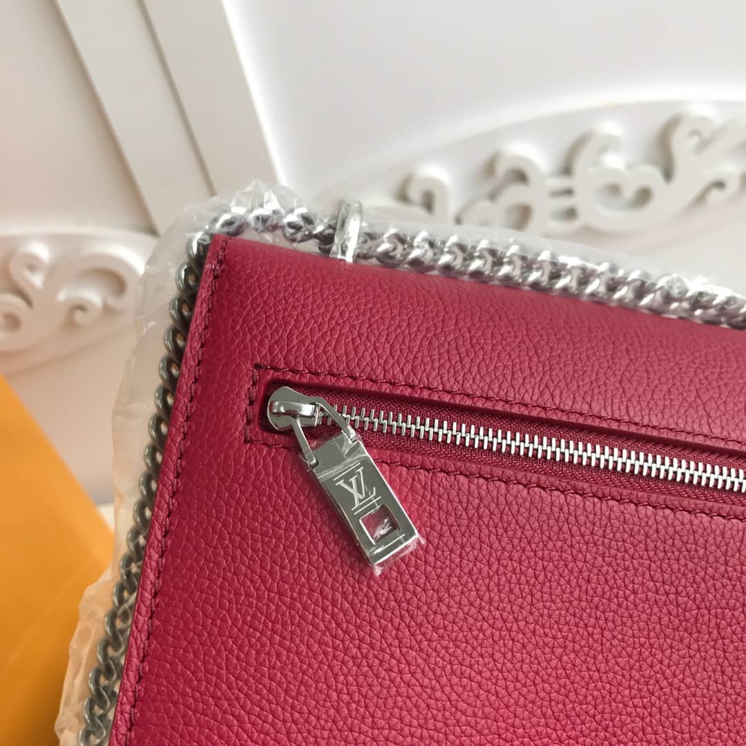 L0vis Vvtt0n MyLockMe BB Calf Chain Replica Shoulder Bag Red White M51418