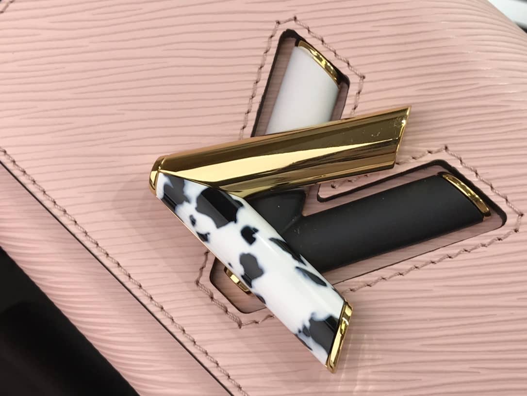 L0vis Vvtt0n Monogram 2Way Leather Twist Replica Handbag Pink M58526