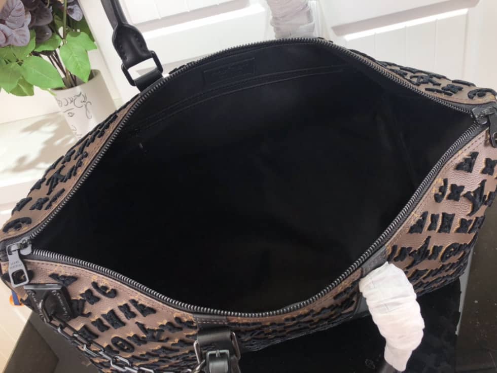 LV Duffle Bag Replica  Keepall Triangle Bandouliere 50 Brown M45046