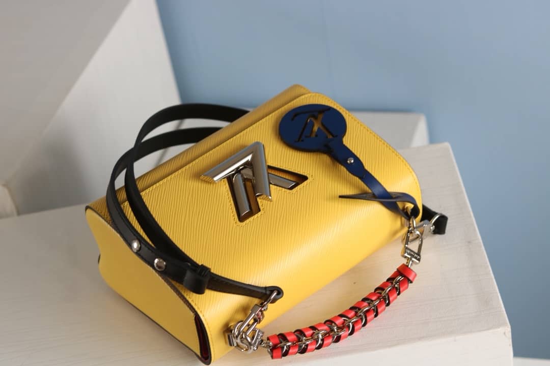 LV Tote Dupe Twist MM Crossbody Bag Replica Yellow M50305
