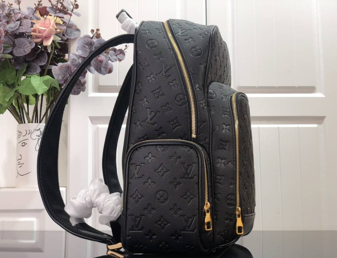 LV Backpack Replica x NBA Basket Grain Leather Monogram Black M57972