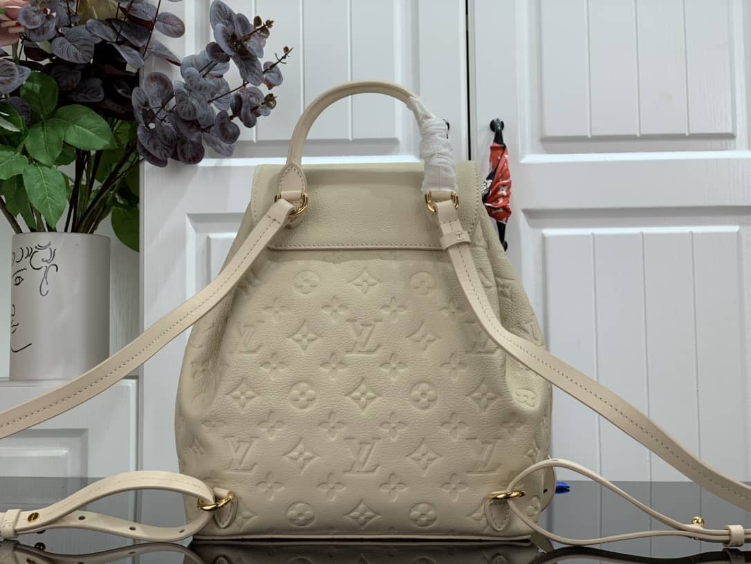 L0vis Vvtt0n Ann Platt Montsouris PM Noir Leather Replica Backpack Cream M45205