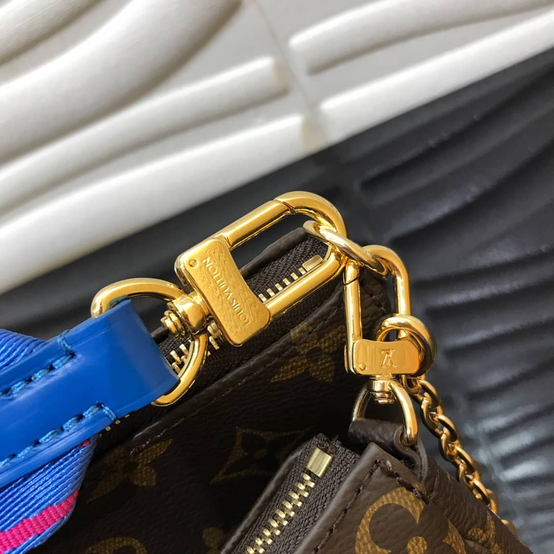 L0vis Vvtt0n Monogram Canvas Multi Pochette Replica Blue M44823