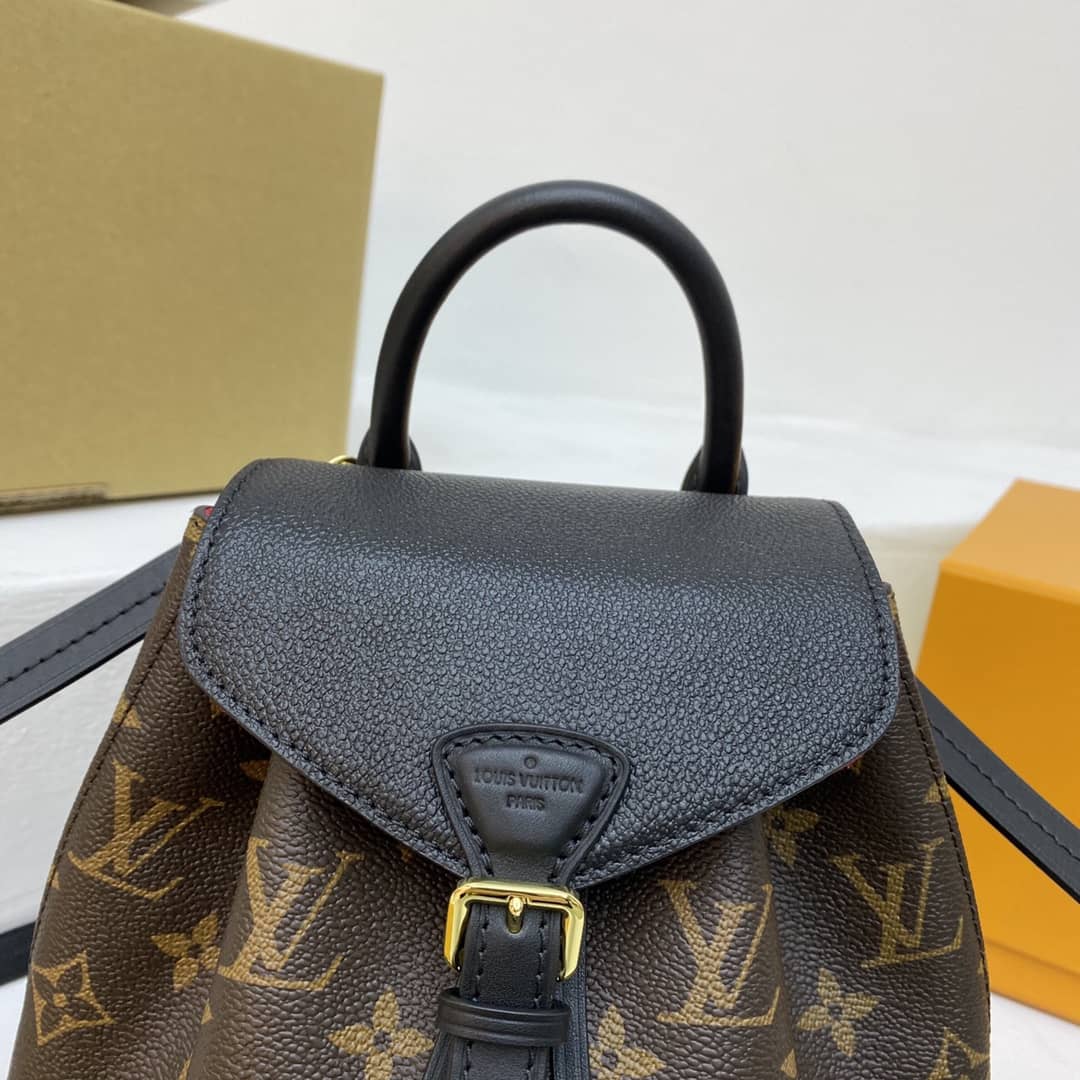 L0vis Vvtt0n Monogram Canvas Montsouris BB Replica Bag M45516 Black