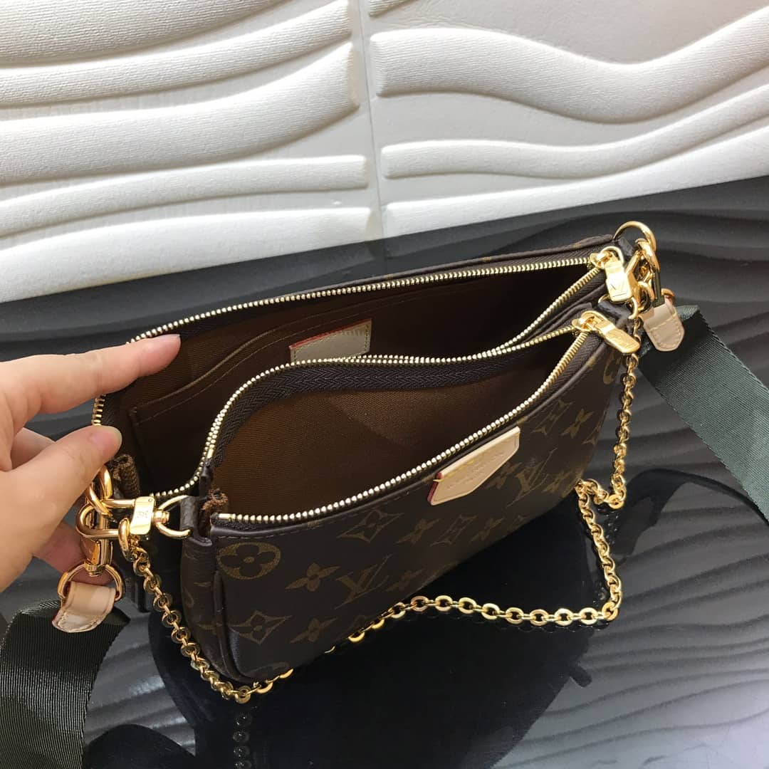 L0vis Vvtt0n Monogram Canvas Multi Pochette Replica Green M44823