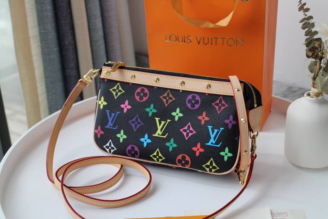 L0vis Vvtt0n Pochette Dupe Monogram Multi  Accessoires Replica Pouch Black M92649