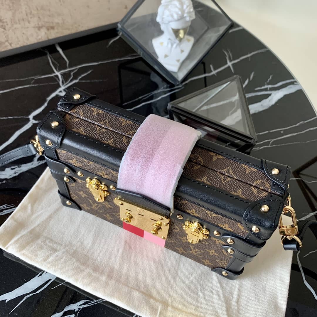 L0vis Vvtt0n Petite Malle Monogram Canvas Replica Bag Brown M40273