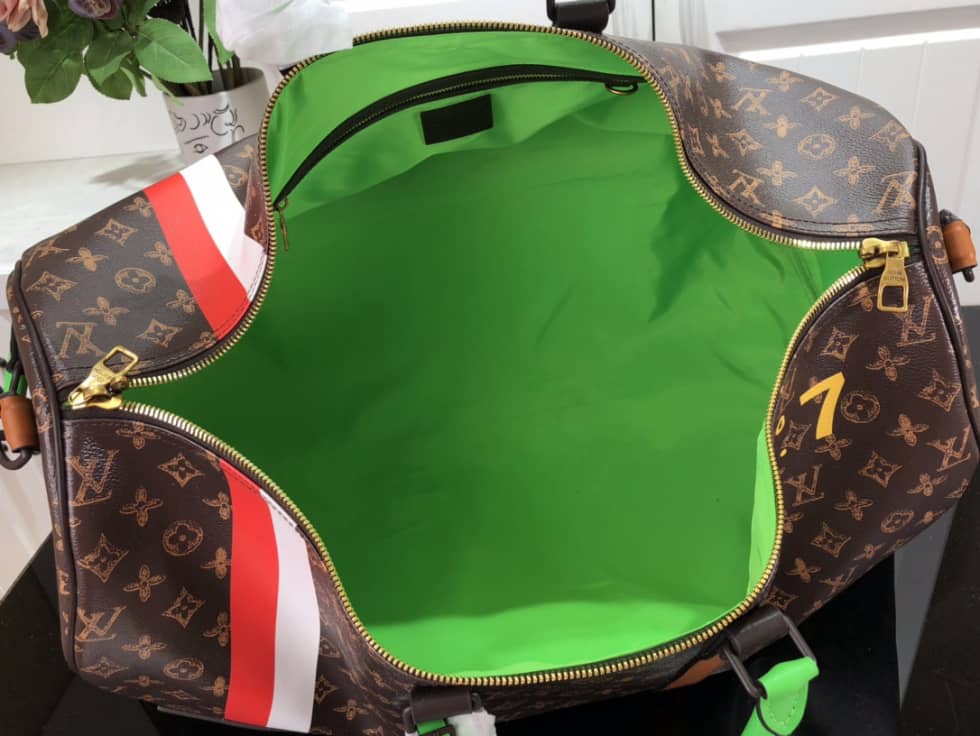 LV Duffle Bag Replica Keepall Bandouliere 55 Virgil Abloh’s Trunk M59661