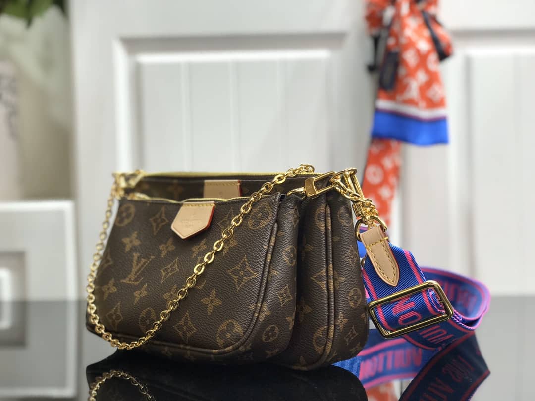 L0vis Vvtt0n Monogram Canvas Multi Pochette Replica Blue M44823