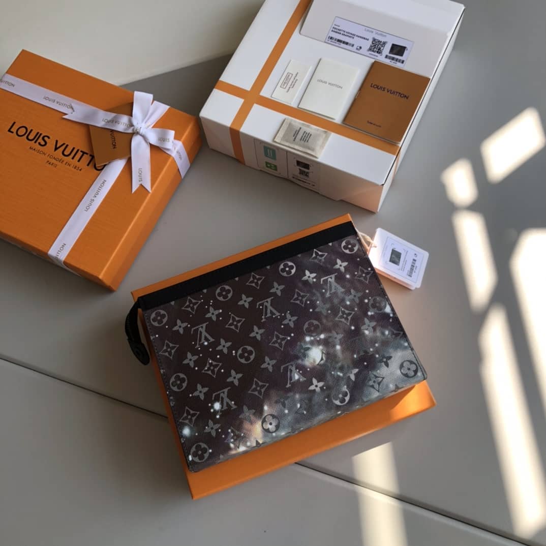 L0vis Vvtt0n Monogram Galaxy Canvas Replica Pochette Voyage Black M44448