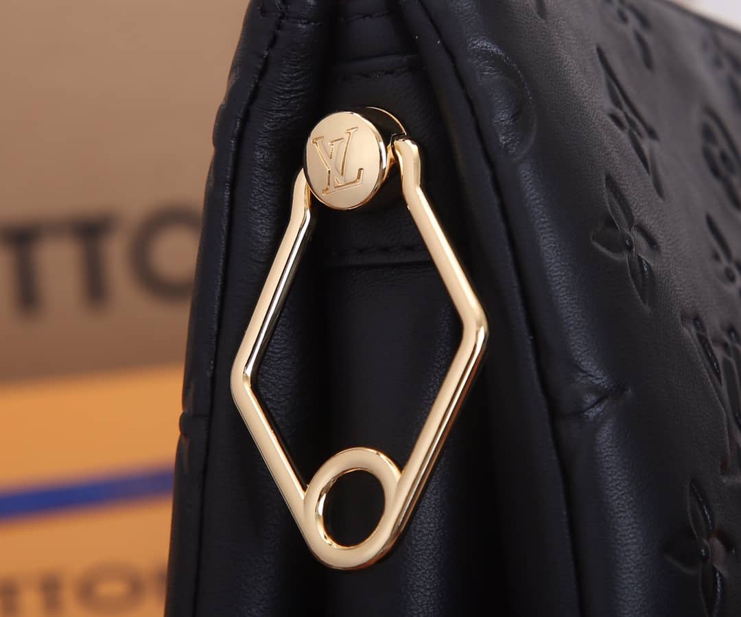 Best Replica L0vis Vvtt0n Coussin PM Monogram Embossed Replica Crossbody Bag Black M57790(ColaReps)