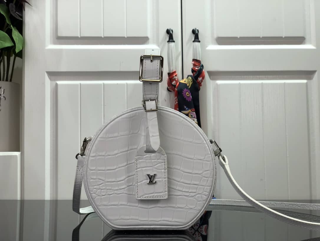 L0vis Vvtt0n Petite Boite Chapeau Crocodilien Brillant Replica Bag White N93597