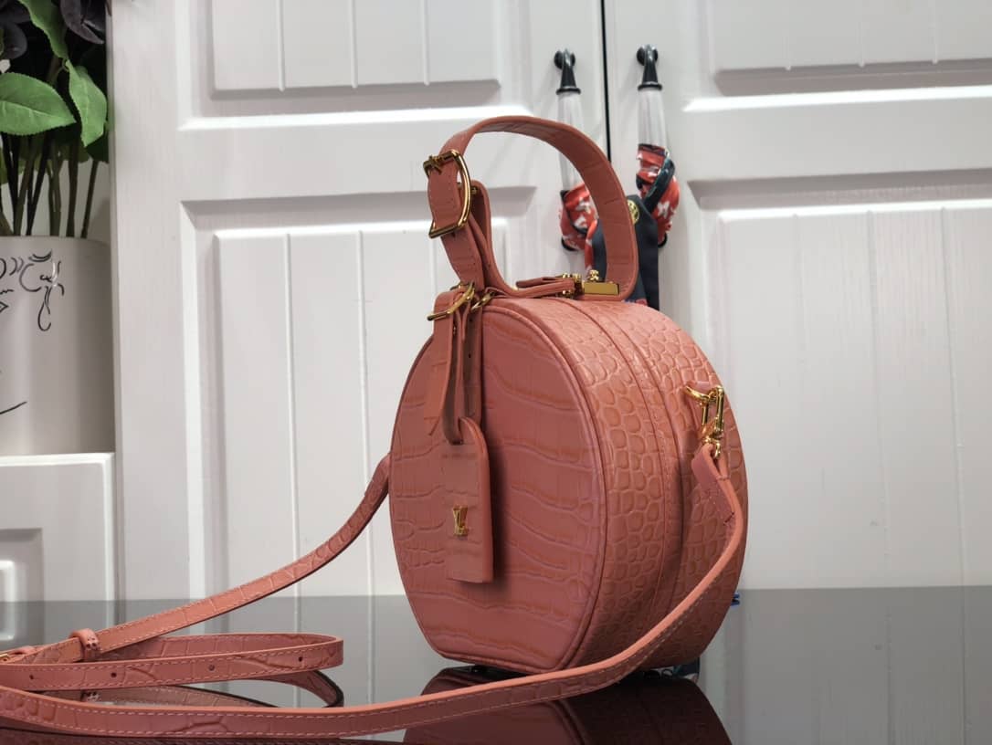 L0vis Vvtt0n Petite Boite Chapeau Crocodilien Brillant Replica Bag Pink N93597