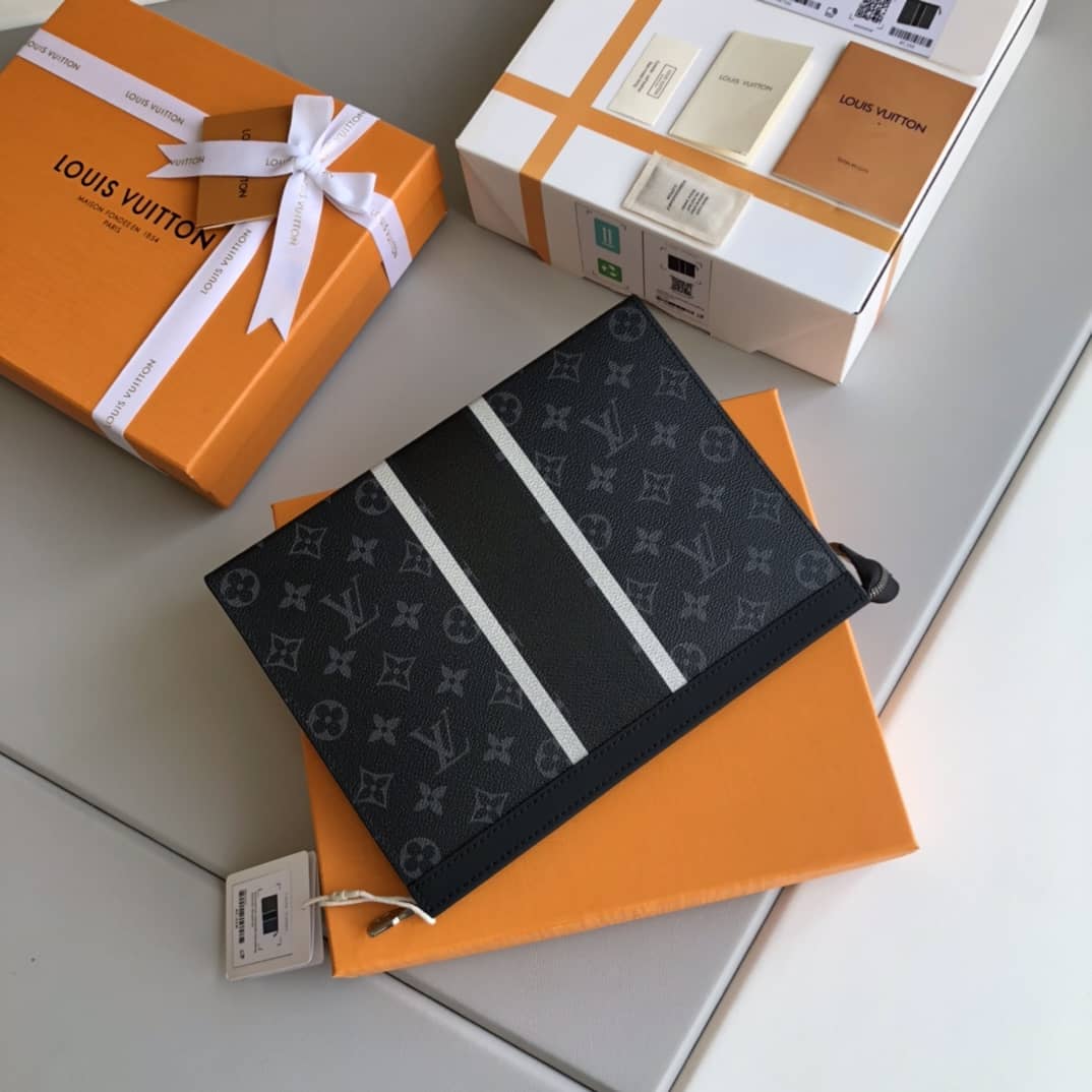 L0vis Vvtt0n Eclipse Fragment Pochette Voyage MM Replica Clutch Black M64440