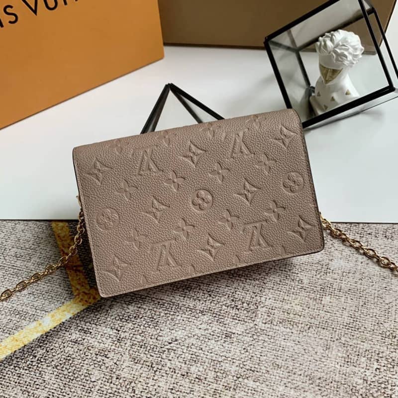 L0vis Vvtt0n Monogram Empreinte Vavin Chain Long Wallet Replica Apricot M67839