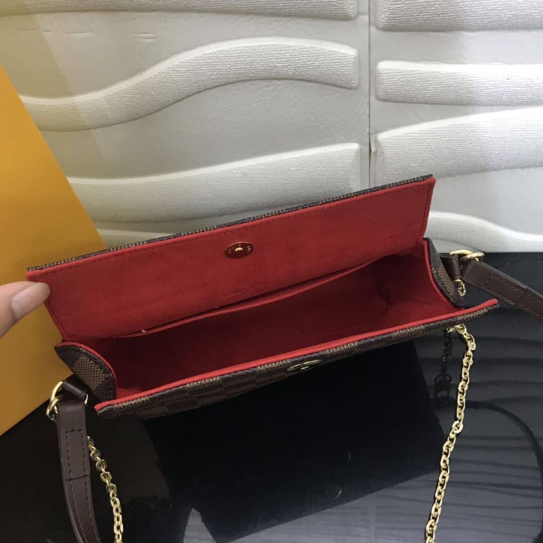L0vis Vvtt0n Damier Ebene Recital Shoulder Leather Bag Replica