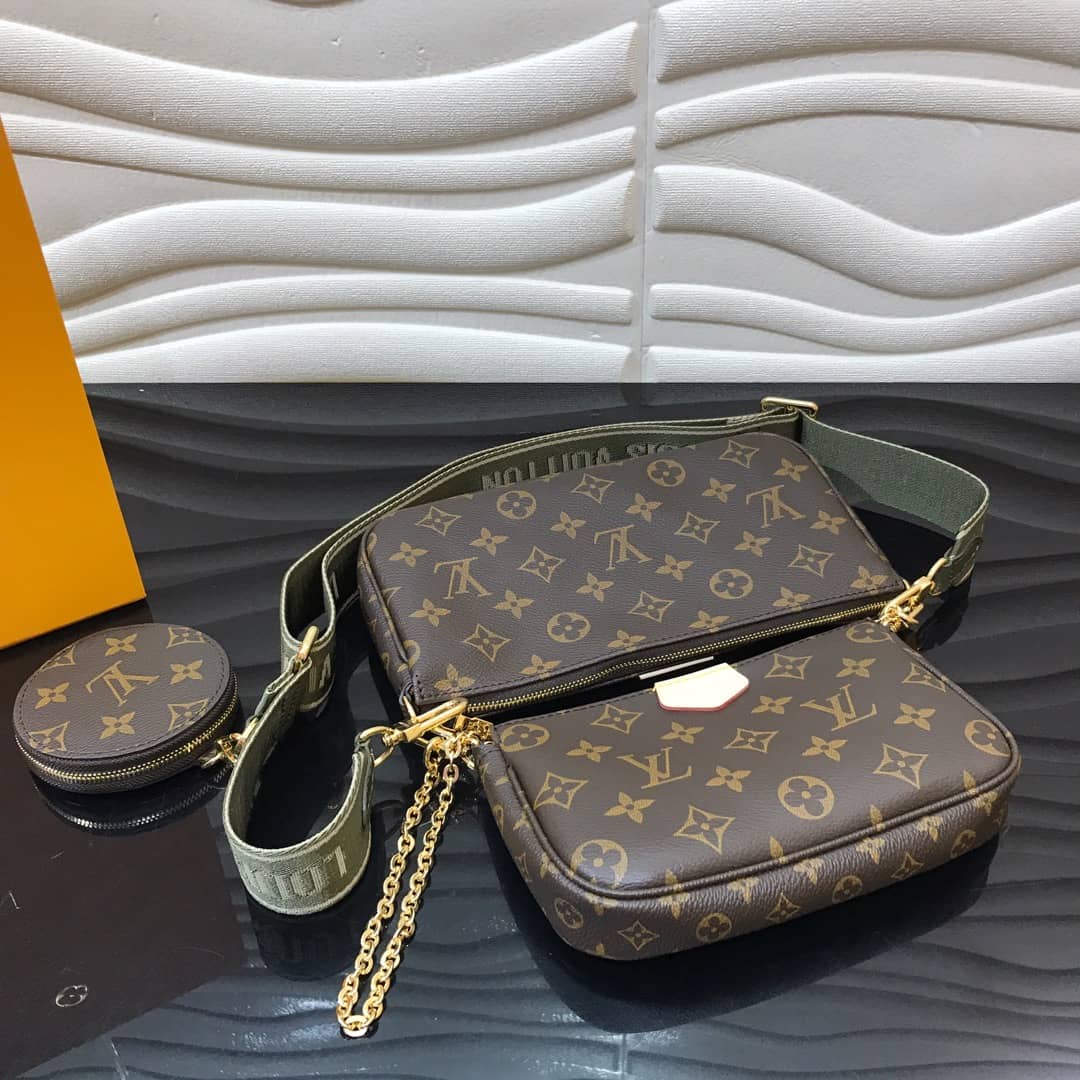 L0vis Vvtt0n Monogram Canvas Multi Pochette Replica Green M44823